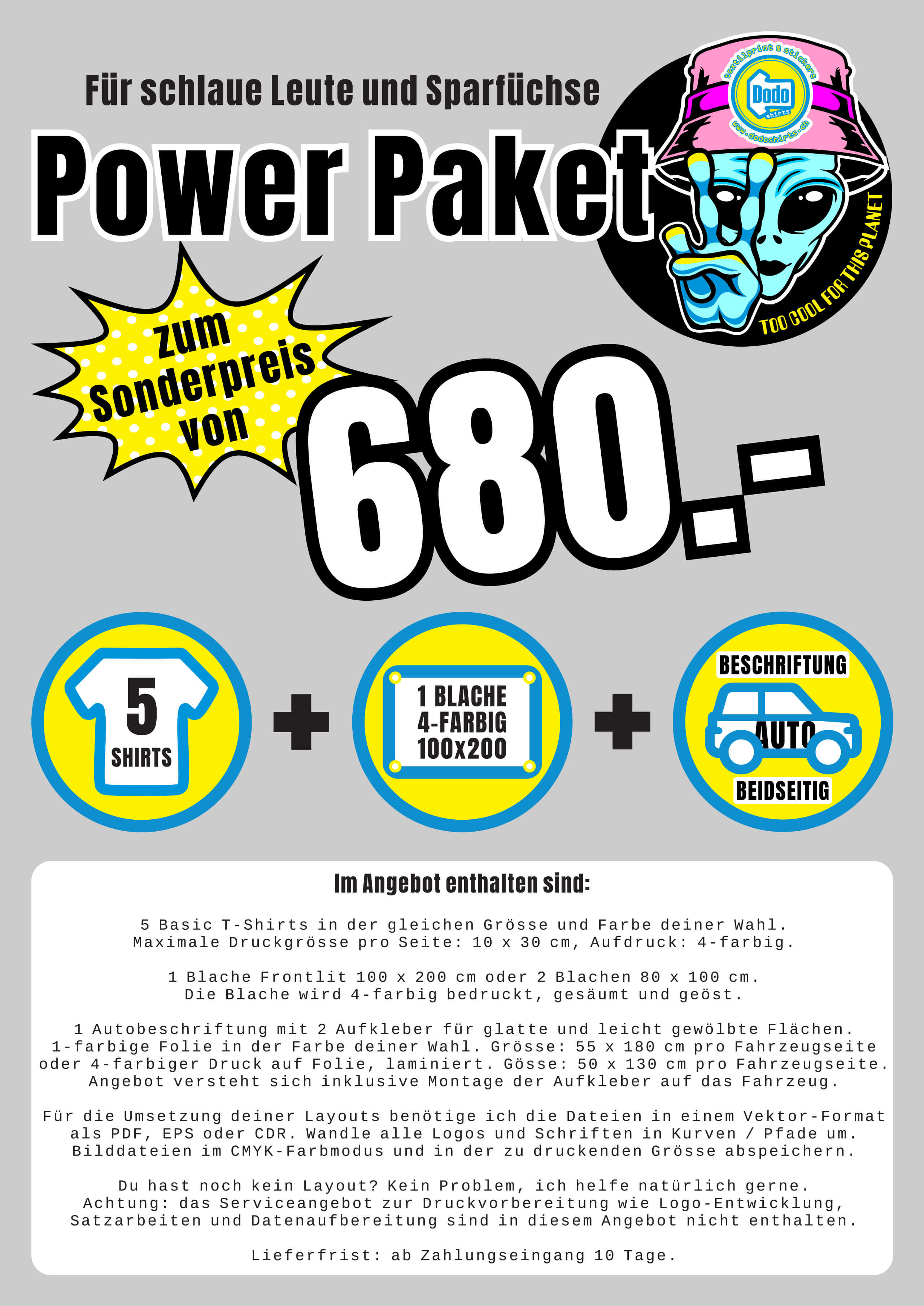 Flyer Power Paket Angebot